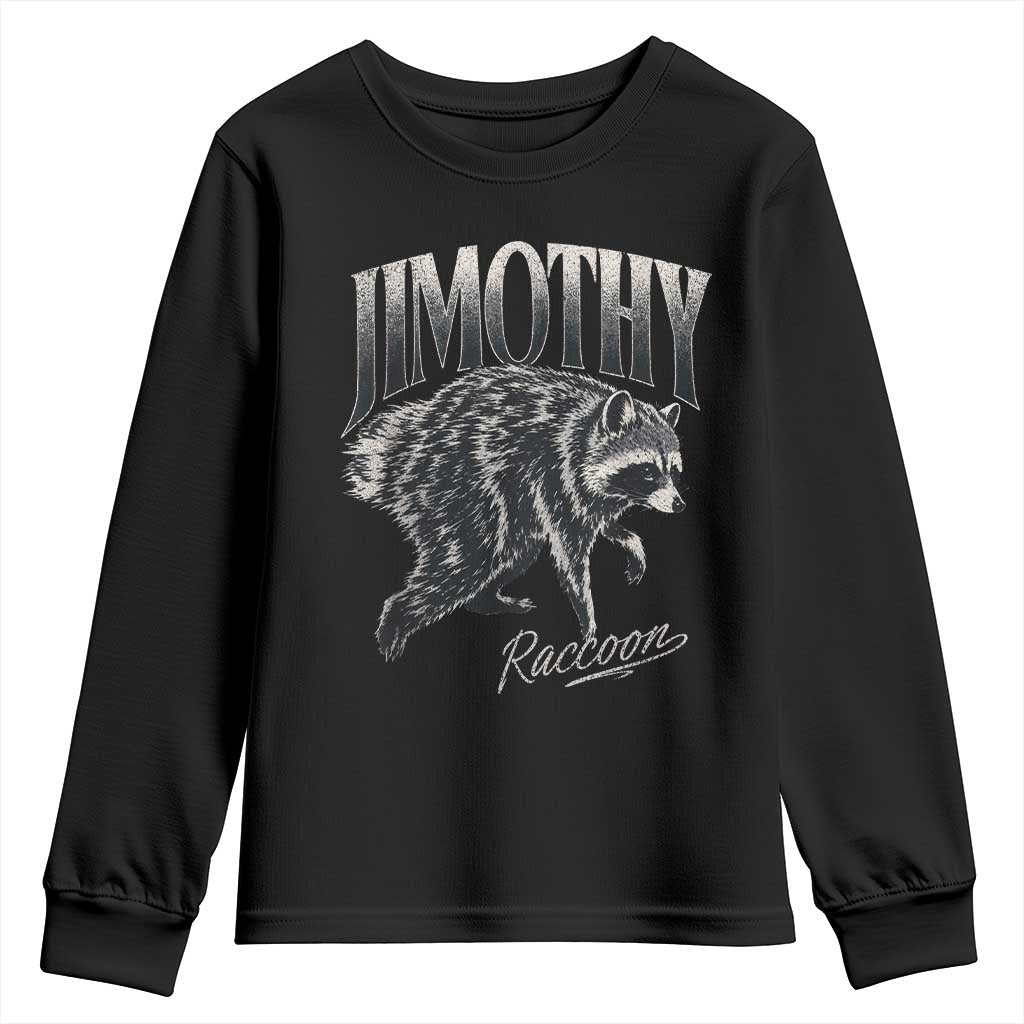 Jimothy Raccoon Youth Sweatshirt Funny Seattle Trash Panda Wildlife TS11 Black Print Your Wear