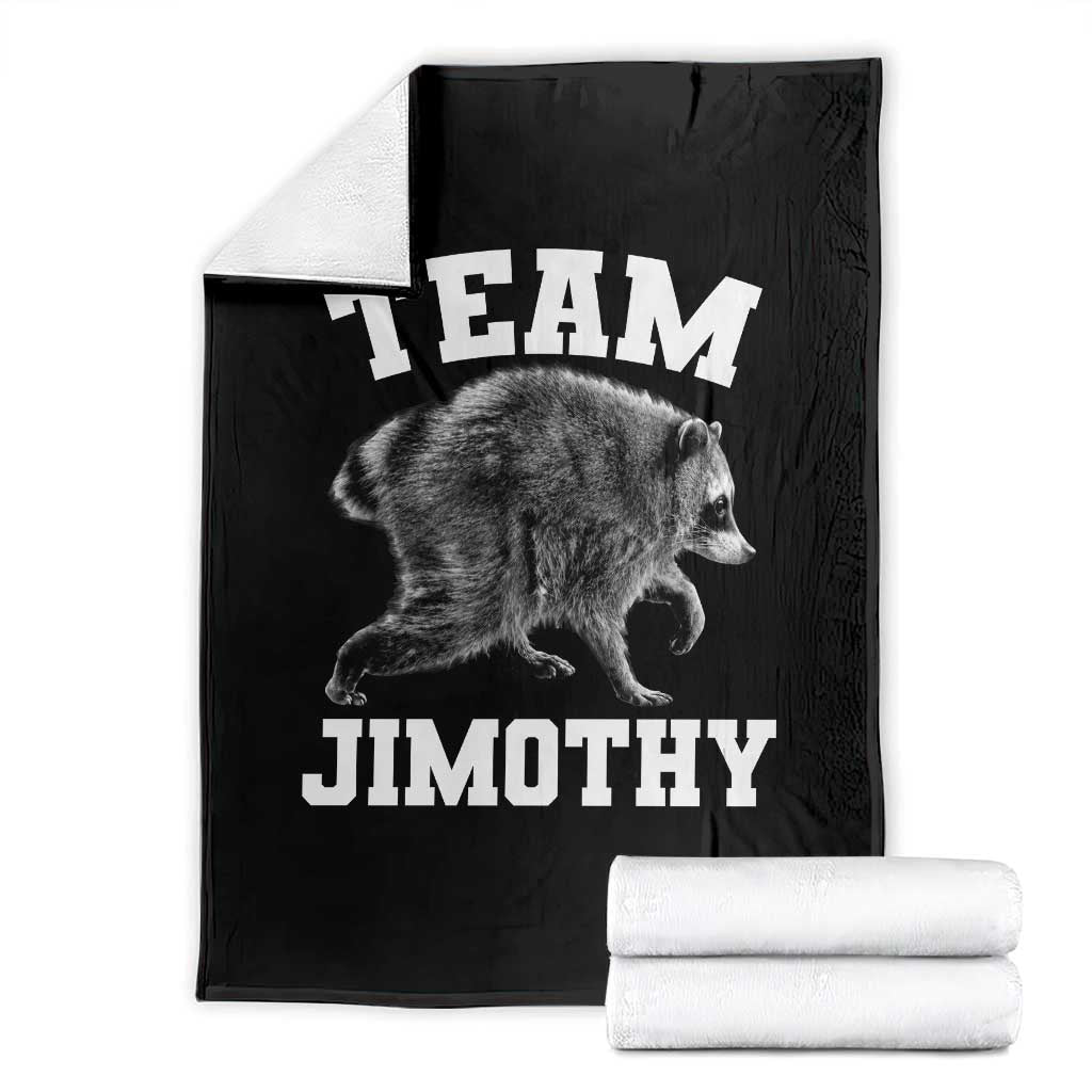 Team Jimothy Raccoon Throw Blanket Funny Seattle Trash Panda Lover TS11 Black Print Your Wear