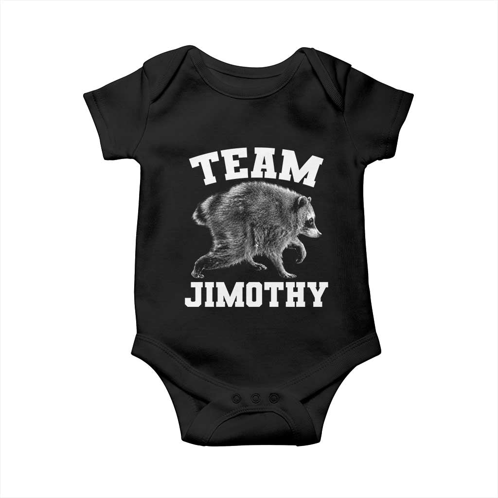 Team Jimothy Raccoon Baby Onesie Funny Seattle Trash Panda Lover TS11 Black Print Your Wear