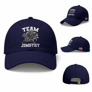 Team Jimothy Raccoon Baseball Cap Funny Seattle Trash Panda Lover TS11 Baseball Cap Universal Fit Dark Blue Print Your Wear
