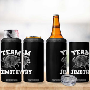 Team Jimothy Raccoon 4 in 1 Can Cooler Tumbler Funny Seattle Trash Panda Lover