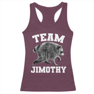 Team Jimothy Raccoon Racerback Tank Top Funny Seattle Trash Panda Lover