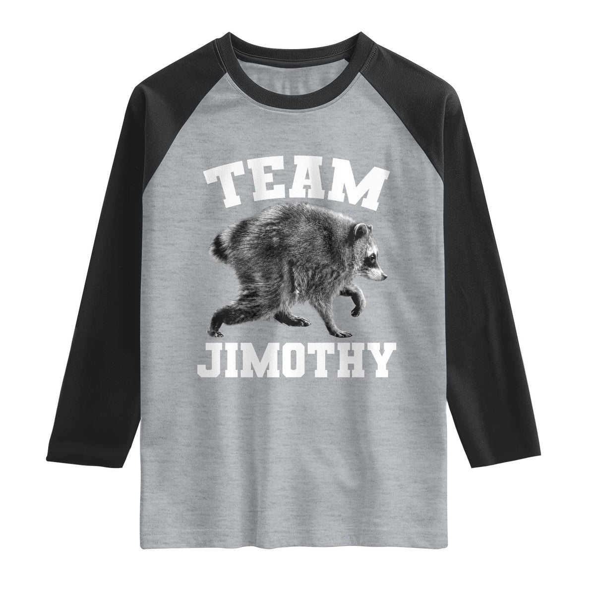 Team Jimothy Raccoon Raglan Shirt Funny Seattle Trash Panda Lover