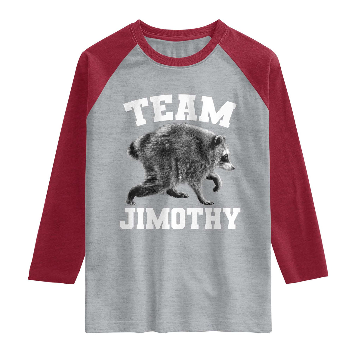 Team Jimothy Raccoon Raglan Shirt Funny Seattle Trash Panda Lover