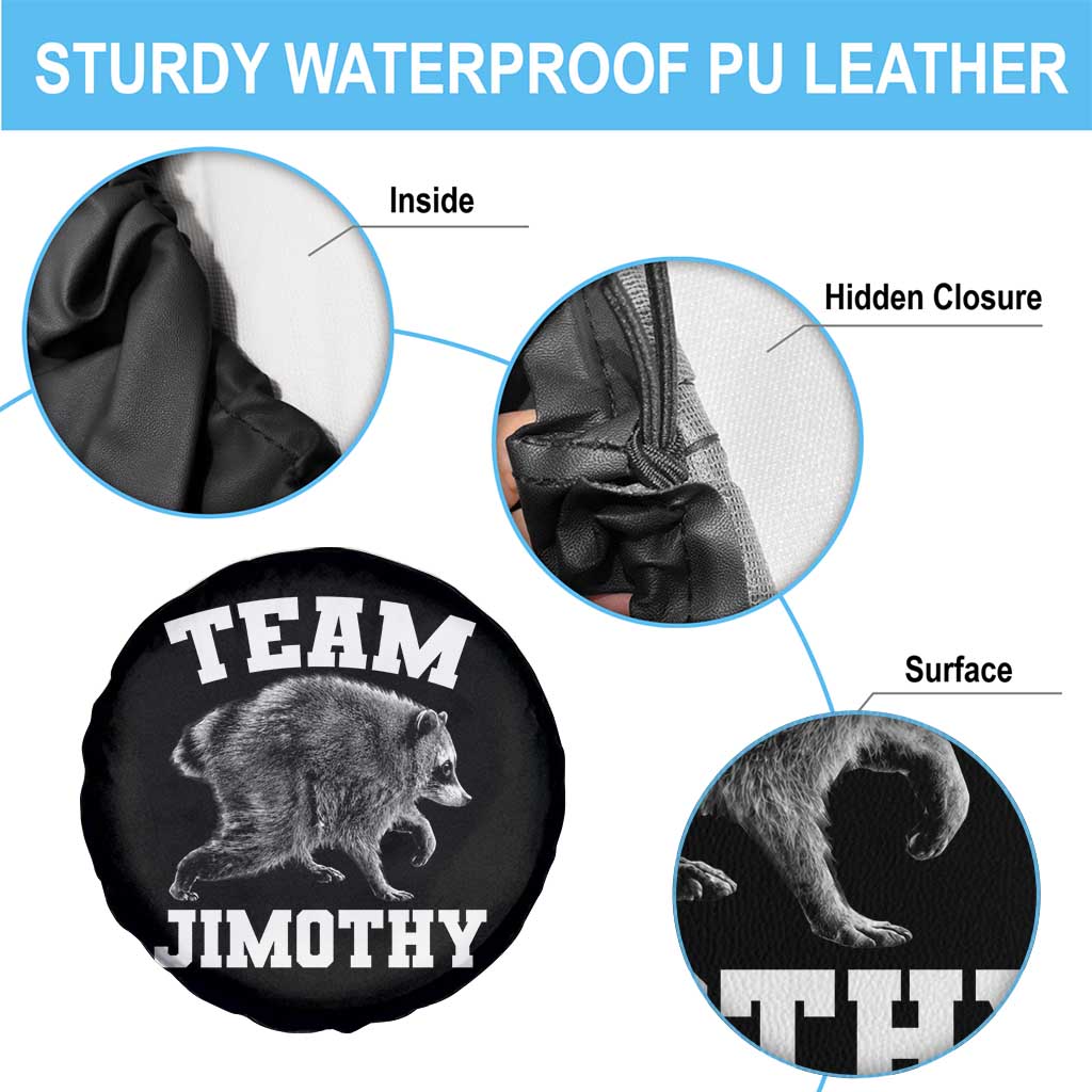 Team Jimothy Raccoon Spare Tire Cover Funny Seattle Trash Panda Lover