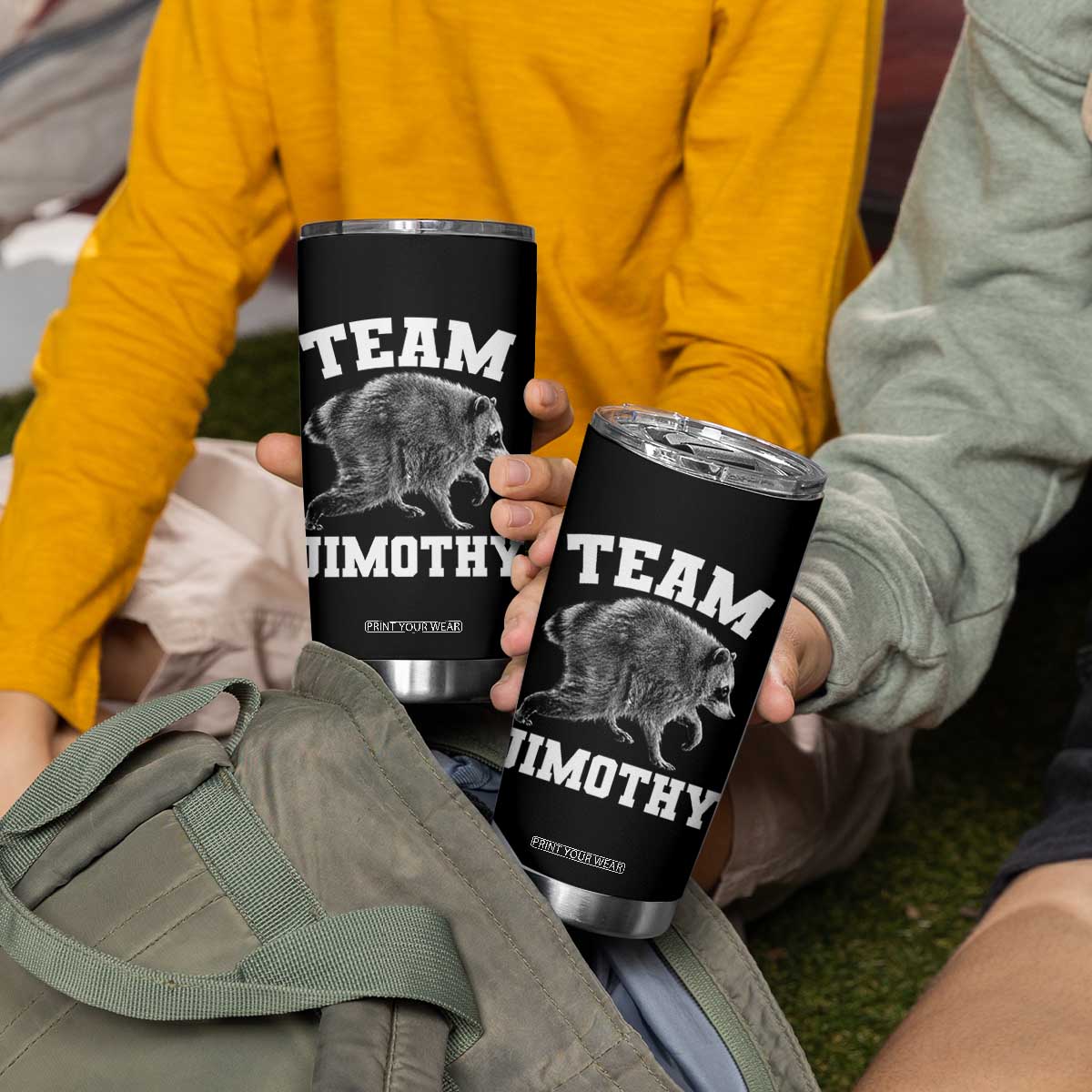 Team Jimothy Raccoon Tumbler Cup Funny Seattle Trash Panda Lover TS11 Print Your Wear