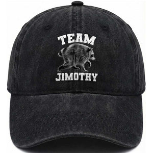 Team Jimothy Raccoon Washed Cotton Baseball Cap Funny Seattle Trash Panda Lover TS11 Print Your Wear