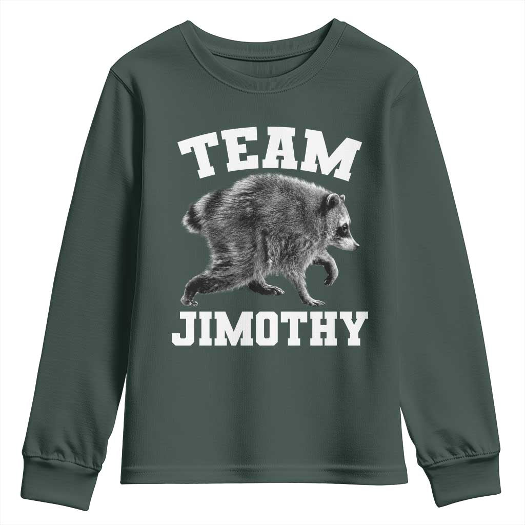 Team Jimothy Raccoon Youth Sweatshirt Funny Seattle Trash Panda Lover