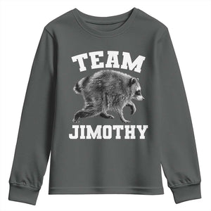 Team Jimothy Raccoon Youth Sweatshirt Funny Seattle Trash Panda Lover