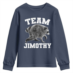 Team Jimothy Raccoon Youth Sweatshirt Funny Seattle Trash Panda Lover