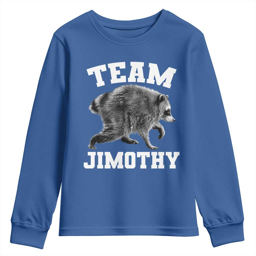 Team Jimothy Raccoon Youth Sweatshirt Funny Seattle Trash Panda Lover