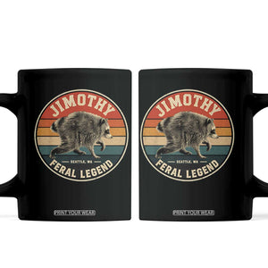 Jimothy Raccoon Seattle Feral Legend Coffee Mug Funny Trash Panda Meme Retro