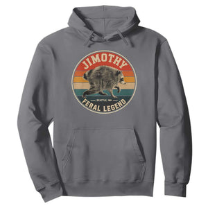 Jimothy Raccoon Seattle Feral Legend Hoodie Funny Trash Panda Meme Retro
