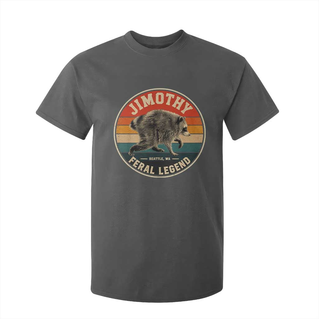 Jimothy Raccoon Seattle Feral Legend T Shirt For Kid Funny Trash Panda Meme Retro