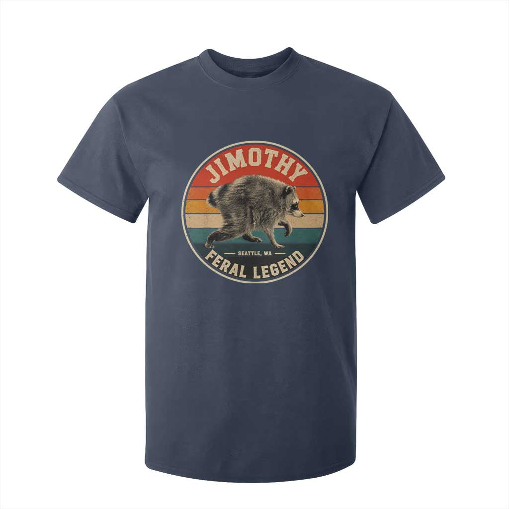 Jimothy Raccoon Seattle Feral Legend T Shirt For Kid Funny Trash Panda Meme Retro