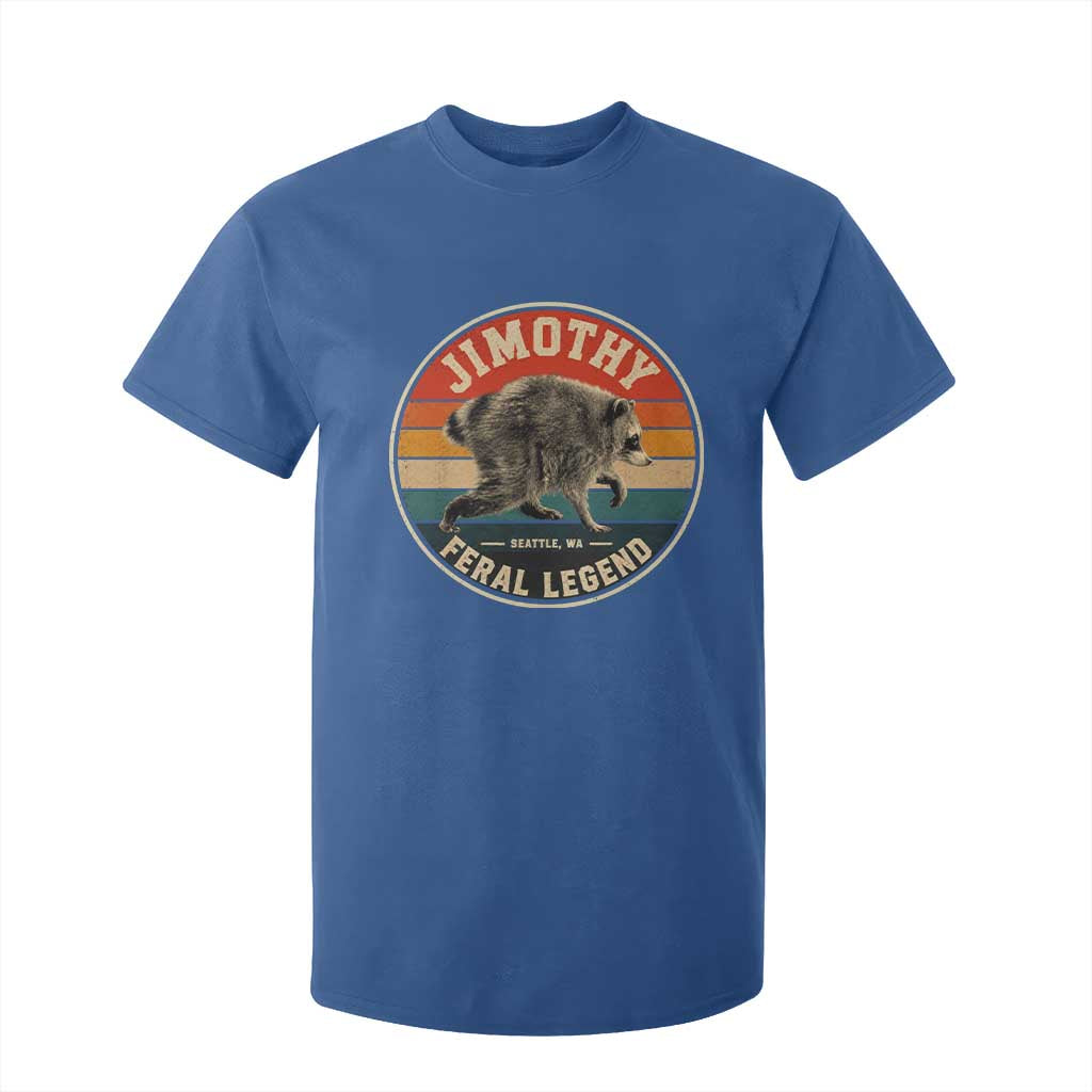 Jimothy Raccoon Seattle Feral Legend T Shirt For Kid Funny Trash Panda Meme Retro