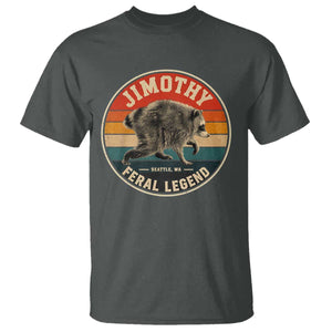 Jimothy Raccoon Seattle Feral Legend T Shirt Funny Trash Panda Meme Retro