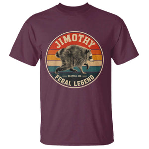 Jimothy Raccoon Seattle Feral Legend T Shirt Funny Trash Panda Meme Retro