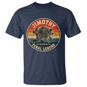 Jimothy Raccoon Seattle Feral Legend T Shirt Funny Trash Panda Meme Retro