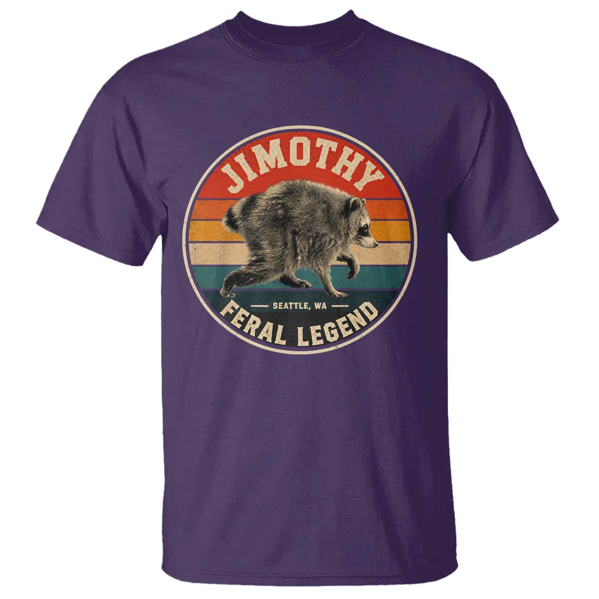 Jimothy Raccoon Seattle Feral Legend T Shirt Funny Trash Panda Meme Retro