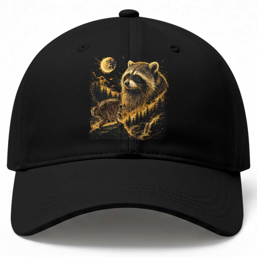 Jimothy Raccoon Howling at The Moon Parody 90s Retro Baseball Cap TS11 Print Your Wear