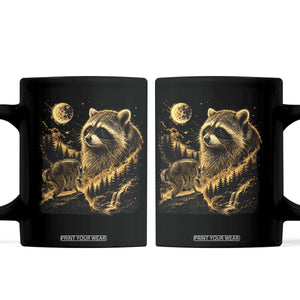 Jimothy Raccoon Howling at The Moon Parody 90s Retro Coffee Mug