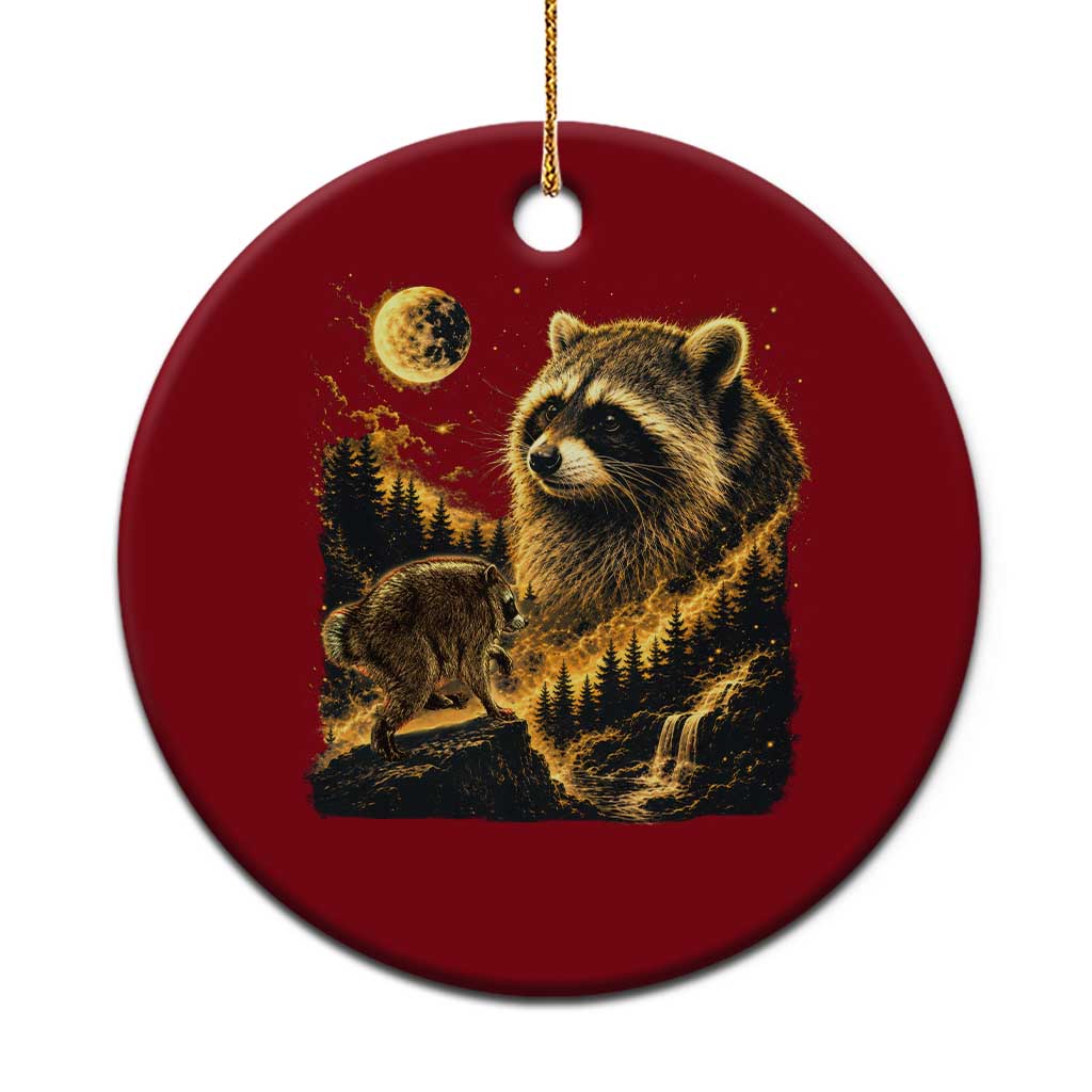 Jimothy Raccoon Howling at The Moon Parody 90s Retro Ceramic Ornament TS11 1pc Red Print Your Wear