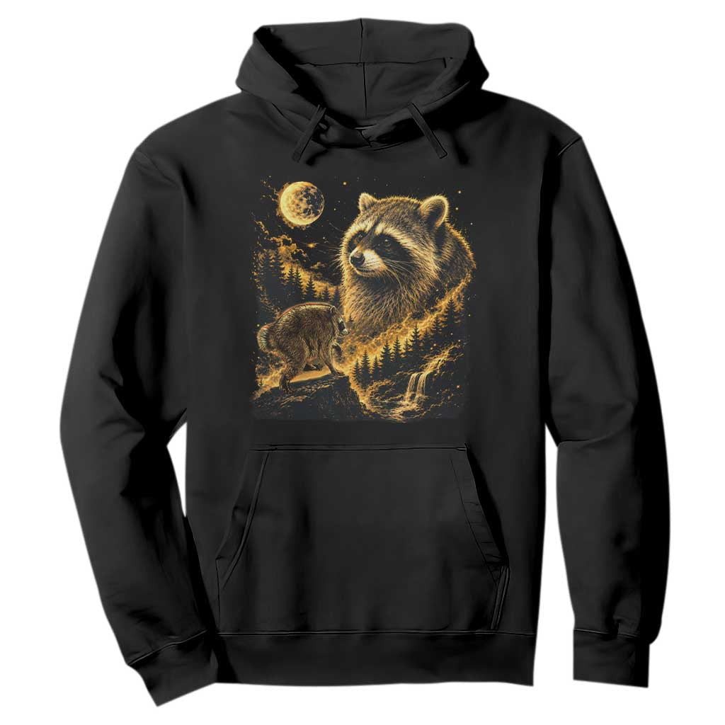 Jimothy Raccoon Howling at The Moon Parody 90s Retro Hoodie TS11 Black Print Your Wear