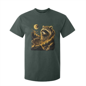 Jimothy Raccoon Howling at The Moon Parody 90s Retro T Shirt For Kid