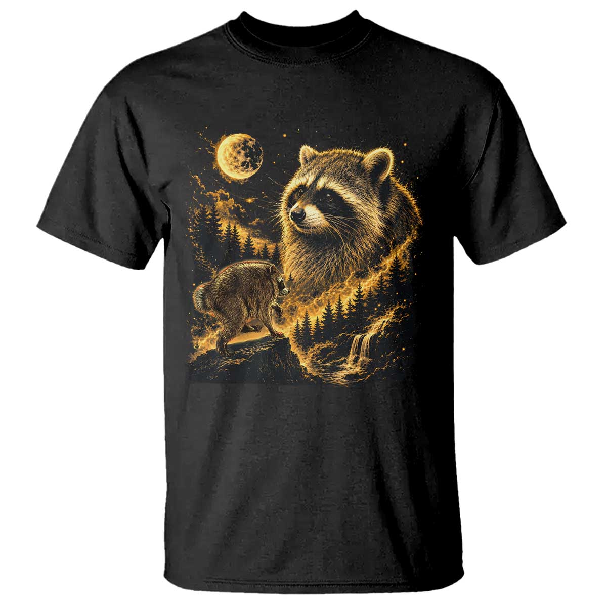 Jimothy Raccoon Howling at The Moon Parody 90s Retro T Shirt