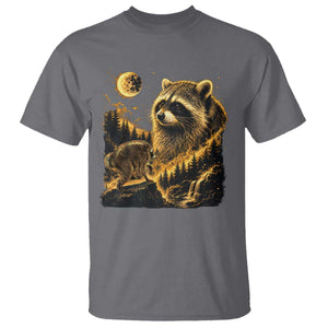 Jimothy Raccoon Howling at The Moon Parody 90s Retro T Shirt