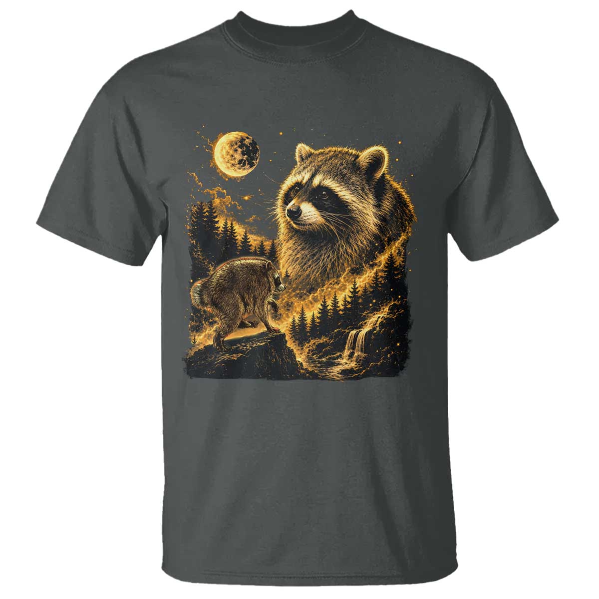 Jimothy Raccoon Howling at The Moon Parody 90s Retro T Shirt