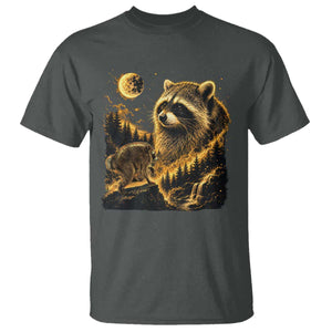 Jimothy Raccoon Howling at The Moon Parody 90s Retro T Shirt