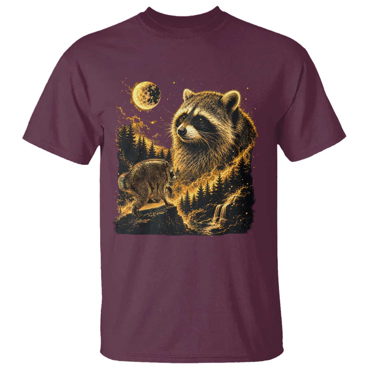 Jimothy Raccoon Howling at The Moon Parody 90s Retro T Shirt