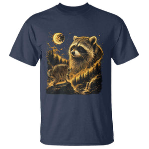 Jimothy Raccoon Howling at The Moon Parody 90s Retro T Shirt