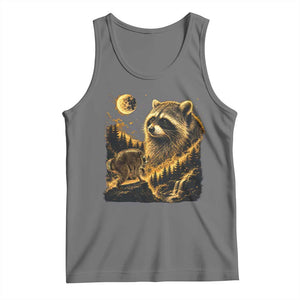 Jimothy Raccoon Howling at The Moon Parody 90s Retro Tank Top