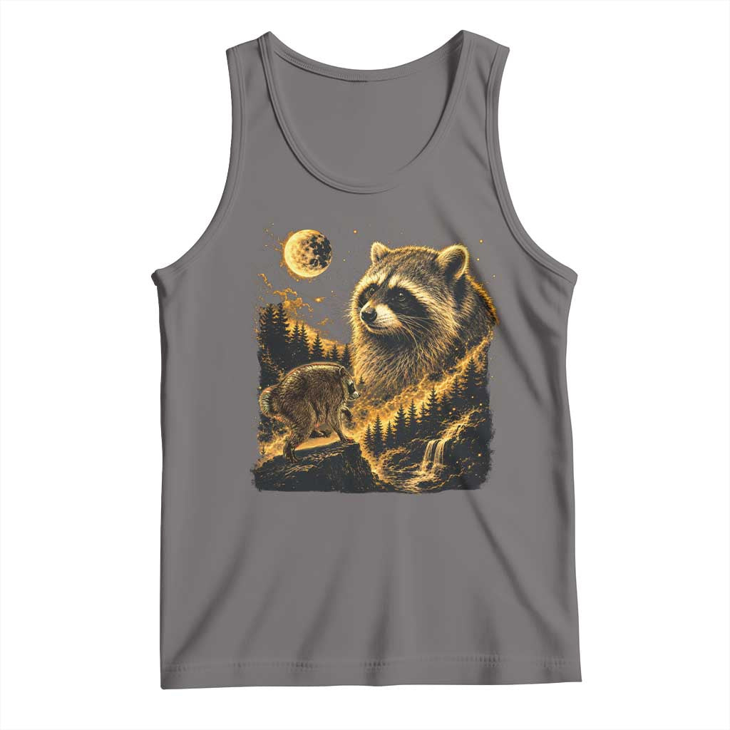 Jimothy Raccoon Howling at The Moon Parody 90s Retro Tank Top