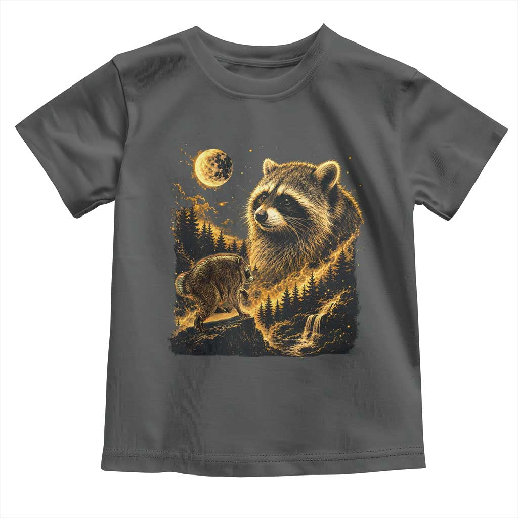 Jimothy Raccoon Howling at The Moon Parody 90s Retro Toddler T Shirt