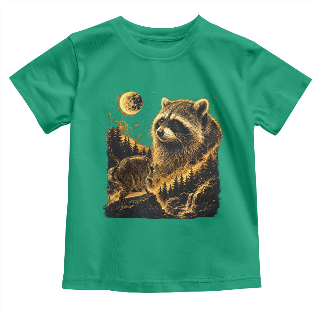 Jimothy Raccoon Howling at The Moon Parody 90s Retro Toddler T Shirt