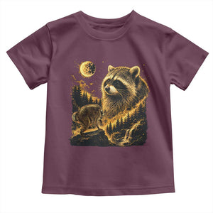 Jimothy Raccoon Howling at The Moon Parody 90s Retro Toddler T Shirt