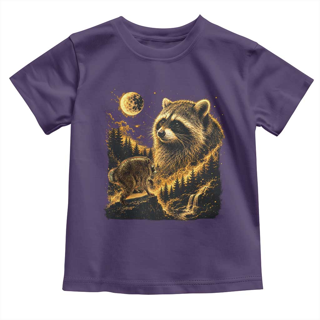 Jimothy Raccoon Howling at The Moon Parody 90s Retro Toddler T Shirt