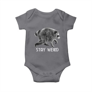 Jimothy the Raccoon Funny Stay Weird Baby Onesie Seattle Short Spine Trash Panda