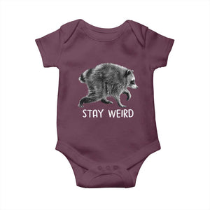 Jimothy the Raccoon Funny Stay Weird Baby Onesie Seattle Short Spine Trash Panda