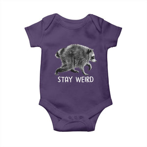 Jimothy the Raccoon Funny Stay Weird Baby Onesie Seattle Short Spine Trash Panda