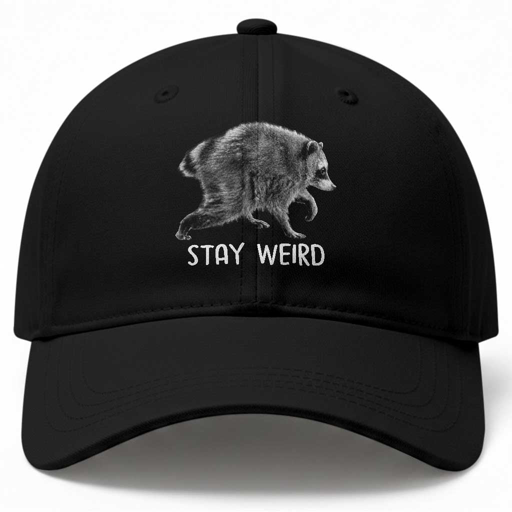 Jimothy the Raccoon Funny Stay Weird Baseball Cap Seattle Short Spine Trash Panda TS11 Print Your Wear