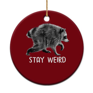 Jimothy the Raccoon Funny Stay Weird Ceramic Ornament Seattle Short Spine Trash Panda
