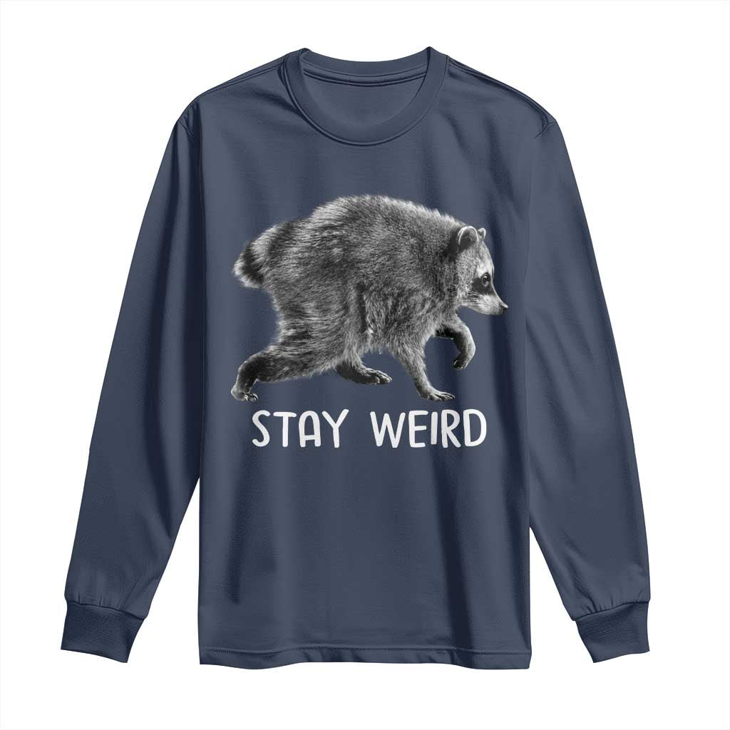 Jimothy the Raccoon Funny Stay Weird Long Sleeve Shirt Seattle Short Spine Trash Panda