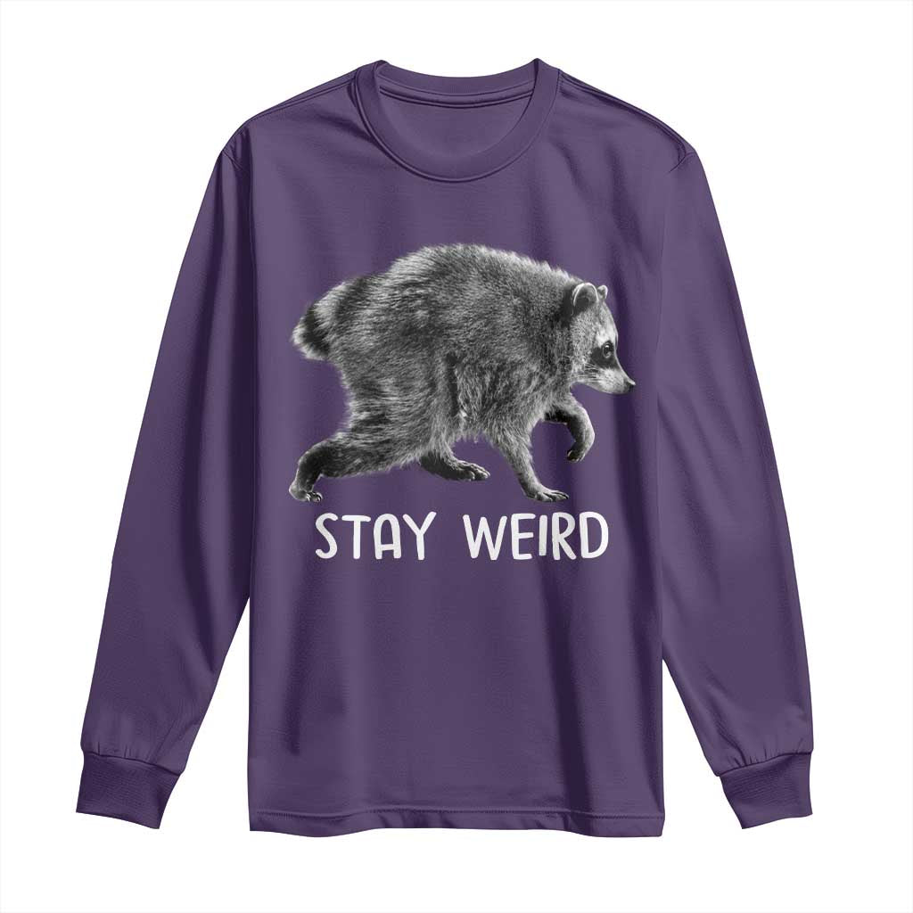 Jimothy the Raccoon Funny Stay Weird Long Sleeve Shirt Seattle Short Spine Trash Panda