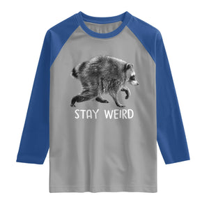 Jimothy the Raccoon Funny Stay Weird Raglan Shirt Seattle Short Spine Trash Panda
