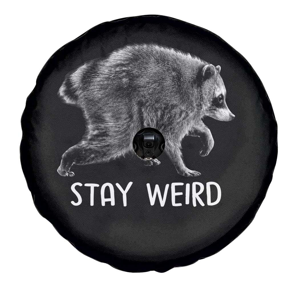 Jimothy the Raccoon Funny Stay Weird Spare Tire Cover Seattle Short Spine Trash Panda